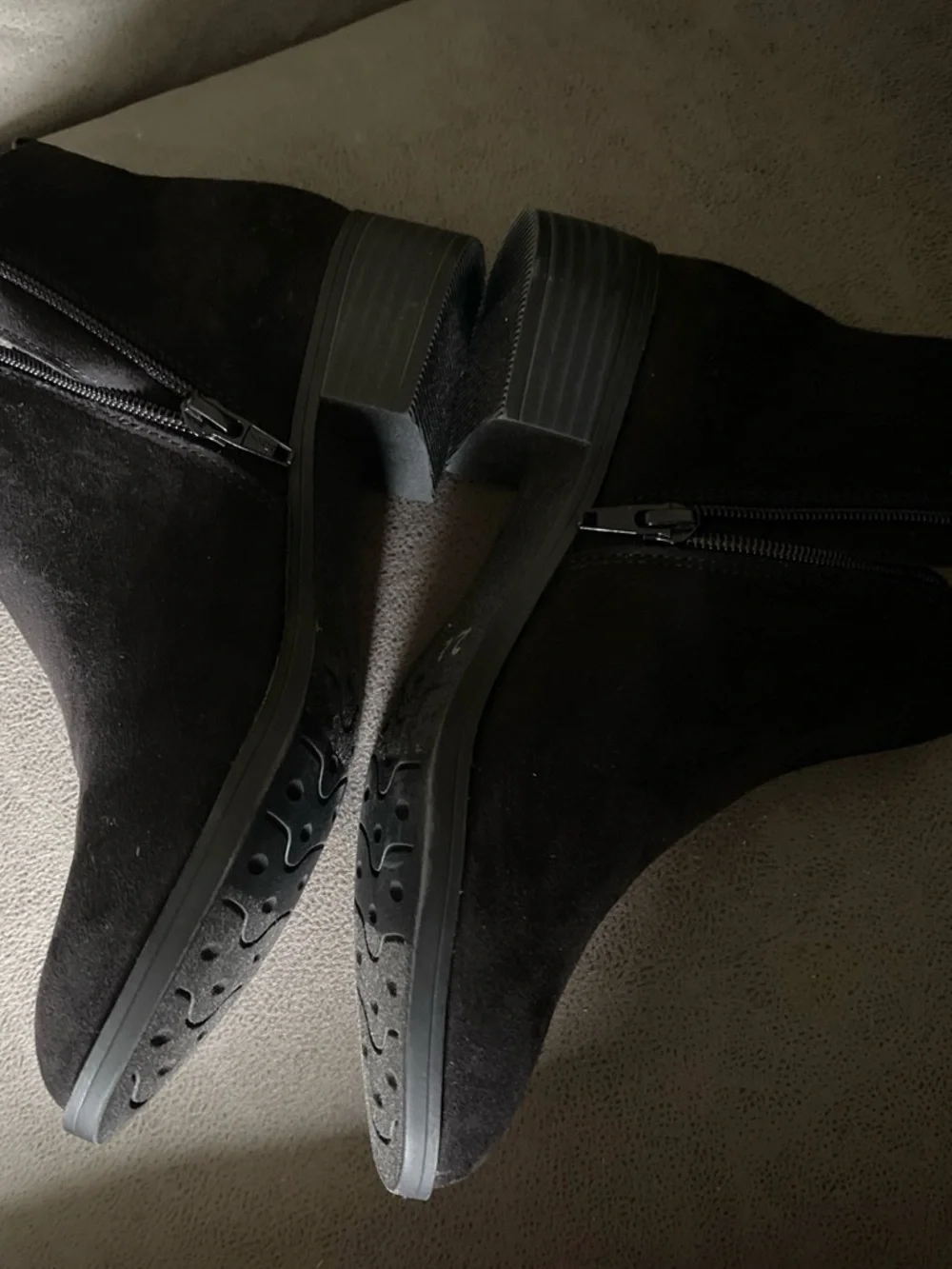 Men's Black Suede Ankle Boots - Sleek Side-Zip Design
